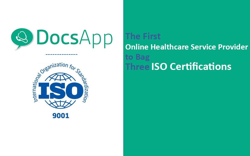 DocsApp The First Online Healthcare Service Provider to Bag ISO Certifications
