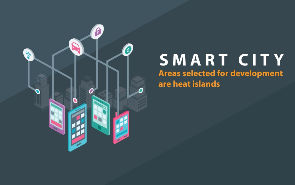 Smartcity development are heat islands
