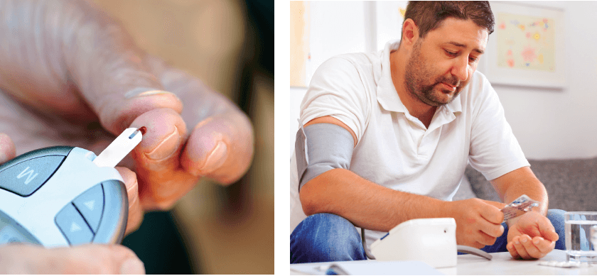 diabetes patient taking test